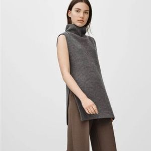 Wilfred cowlneck 100% wool tunic.